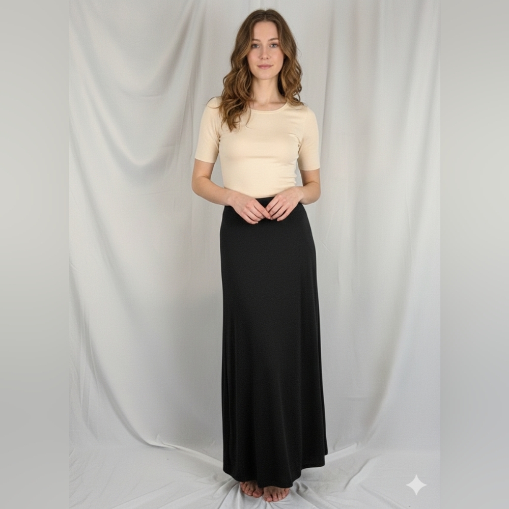 New York & Company‎ Classic Black Maxi Skirt New Medium